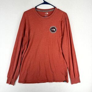 The North Face Red Embroidered Logo Long Sleeved‎ Tee Mens Size L